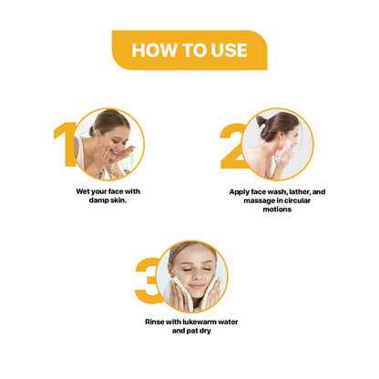 Vitamin C+ With Skin Brightening & Boosts Collagen Face Wash (100ml)