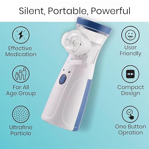 Mesh Portable Nebulizer JSL-W302, Portable Silent Inhaler for Cough, Asthma, Nasal
