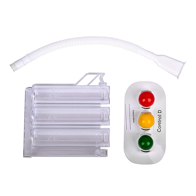 Spirometer 3 Ball Lung Exerciser, Hygenic, Washable Respiratory Exerciser Respirometer,Pack of 1,Multicolor