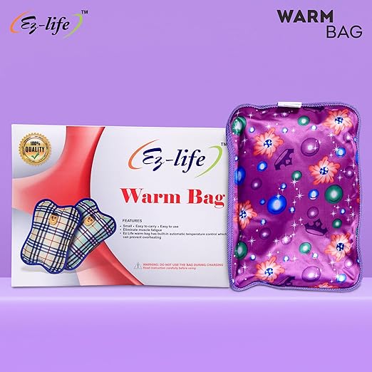 EZ-life Zone Heating Pad With Gel for Pain Relief, Electric Hot Water Bag, Heat Pouch Bottle
