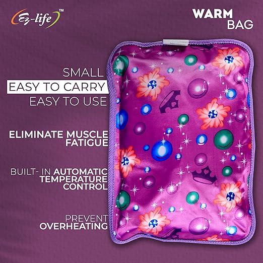 EZ-life Zone Heating Pad With Gel for Pain Relief, Electric Hot Water Bag, Heat Pouch Bottle
